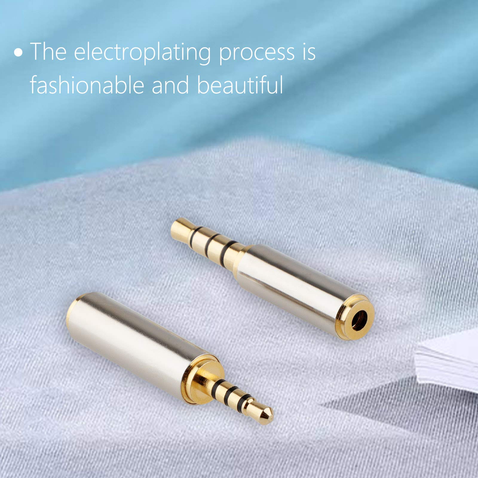 PASOW 3.5mm to 2.5mm Stereo Audio Adapter - Male to Female Headphone Jack Converter (2 Pack) for Smartphones, Headphones, Microphones, Tablets - Perfect for Gaming, Podcasting & Mobile Devices