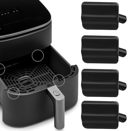 Cosori 6QT Air Fryer Replacement Rubber Feet - 4 Pack Heat Resistant Food Grade Silicone Anti-Scratch Pads for Air Fryer Accessories - Perfect for Kitchen Counter Protection & Stability