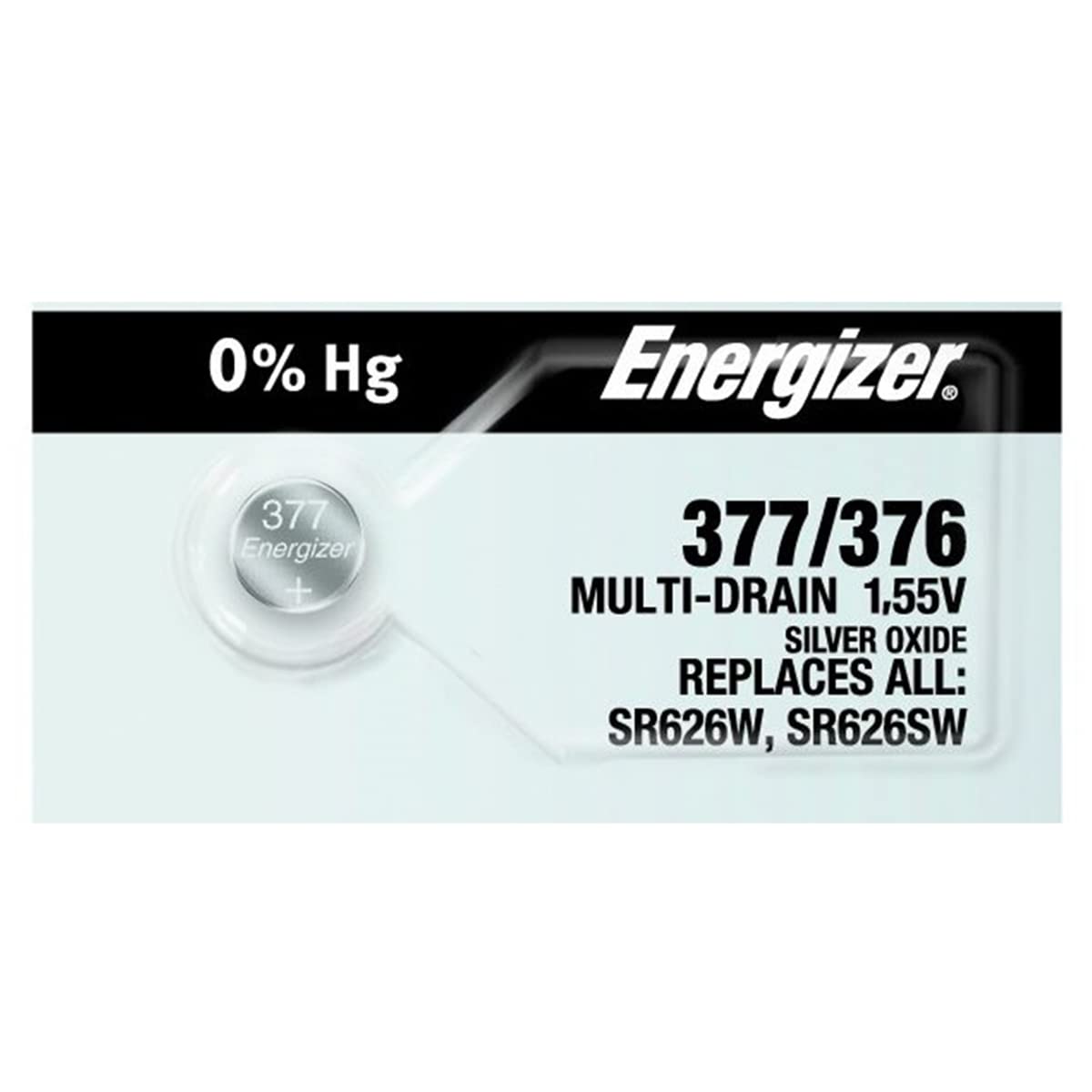 Energizer 377 376 Silver Oxide Watch Batteries SR626SW SR626W - 4 Pack - Long Lasting Power for Watches, Calculators & Small Electronics - Perfect for Timekeeping & Everyday Use