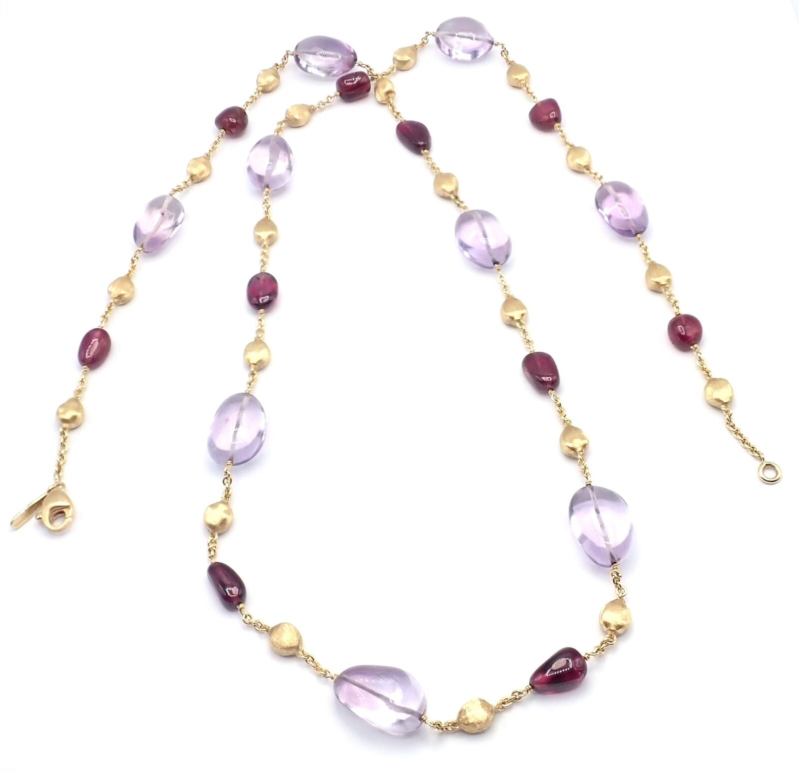 Authentic Marco Bicego 18k Yellow Gold Amethyst Rhodolite Garnet 31