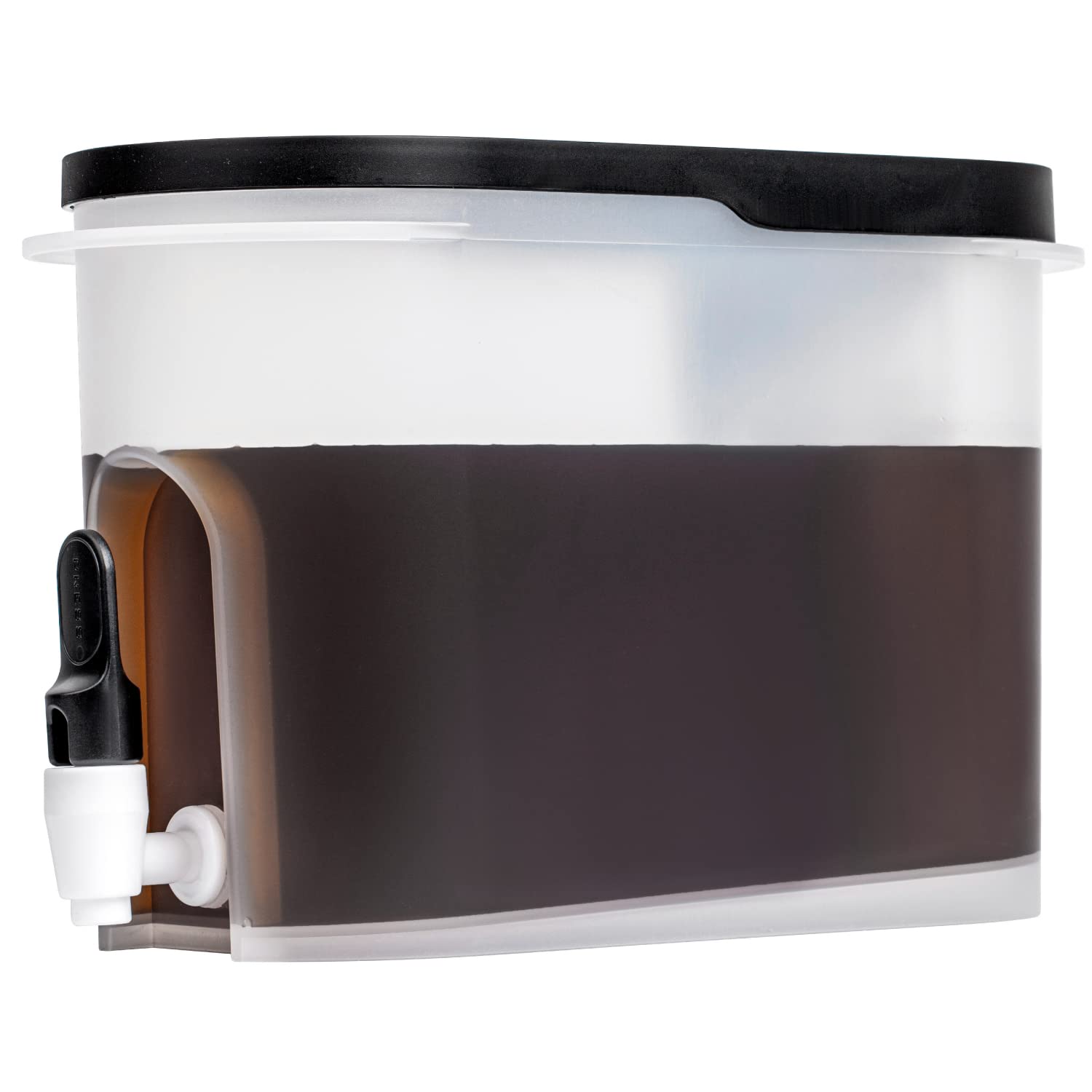 Baraiser 3/4 Gallon Cold Brew Coffee Maker with Ultra-Fine Stainless Steel Mesh Filter & Spigot - Perfect for Iced Coffee, Office Use, and Home Brewing - Black