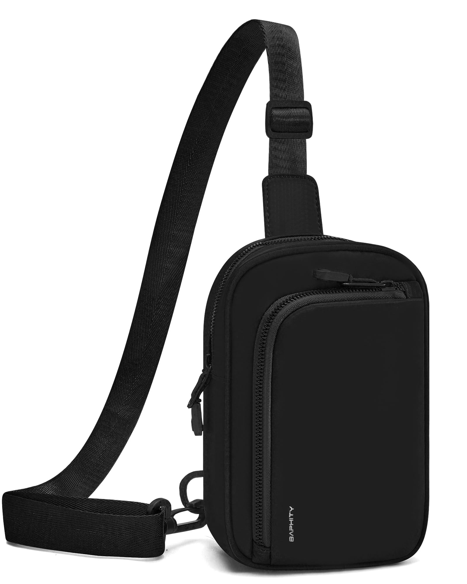 BAPHITY Small Sling Bag for Women & Men - Trendy Crossbody Fanny Pack, Chest Bag for Travel, Gym & Daily Use - Black