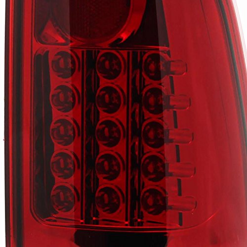 Spec-D Tuning LT-F15097RLED-TM LED Tail Lights for Ford F150 & F250 - Red Clear Lens - Durable Aftermarket Replacement - Perfect for Off-Roading & Night Driving