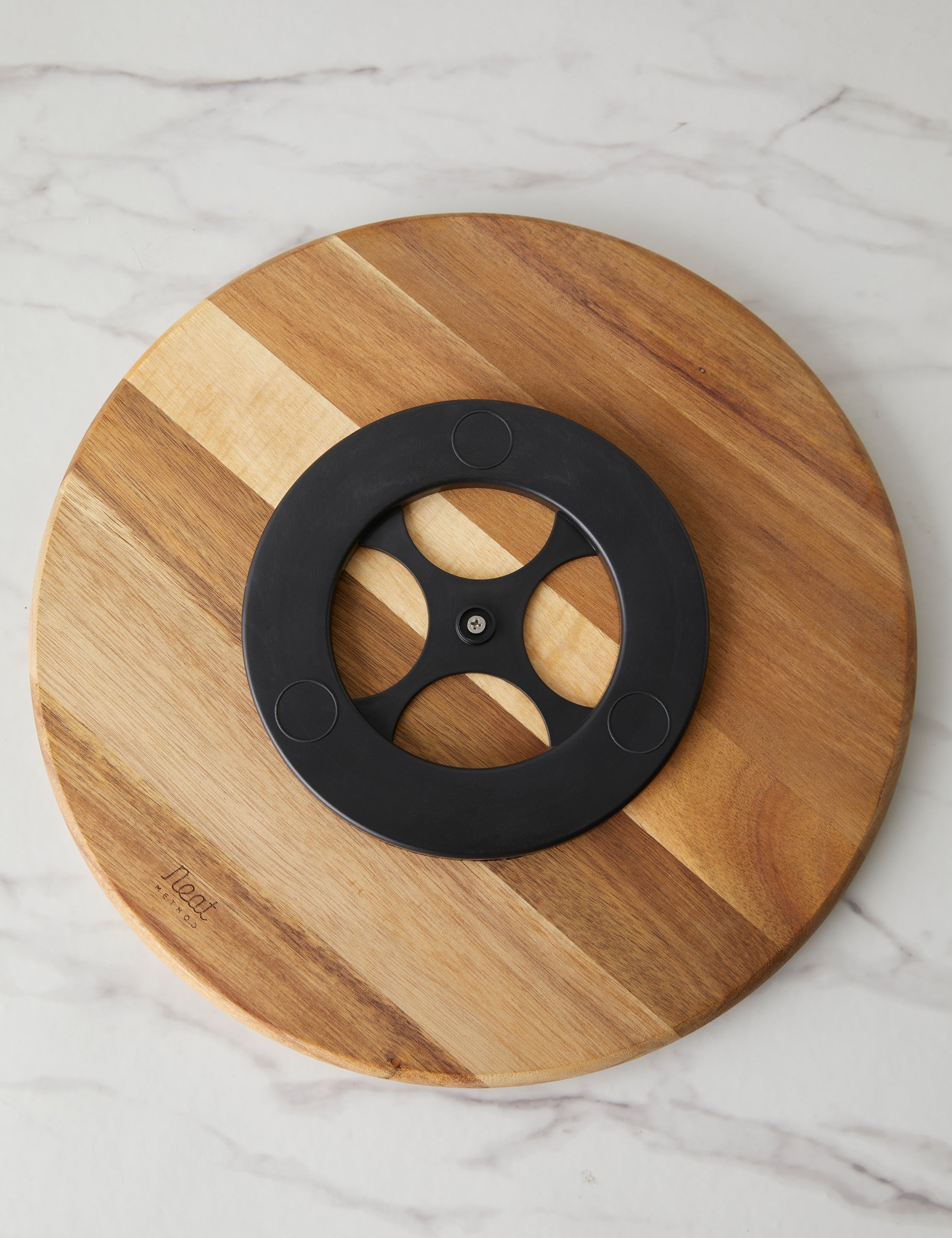 NEAT Method Acacia Wood Turntable - Spinning Lazy Susan for Kitchen, Dining Table & Pantry Organization | Perfect for Spices, Condiments & Home Decor