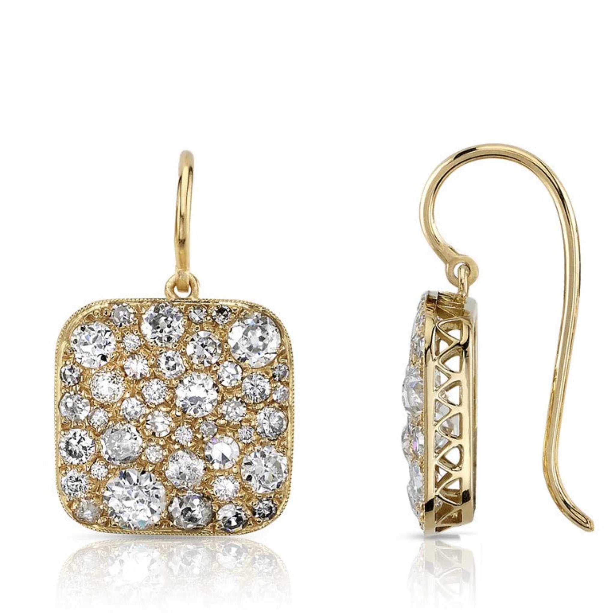 Single Stone Cobblestone Dangle Earrings - Elegant Handmade Jewelry for Women | Perfect for Parties, Weddings & Special Occasions
