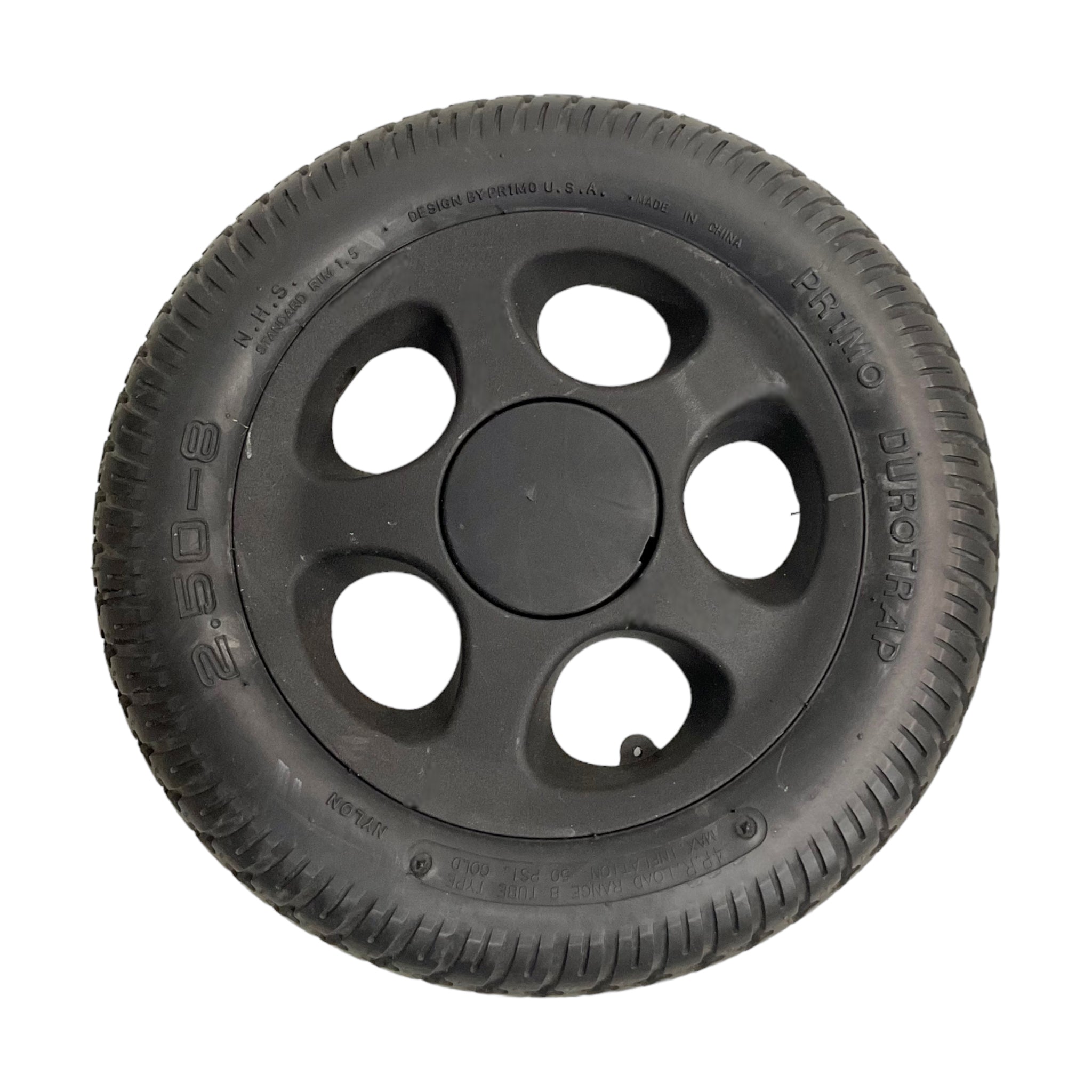 Pr1mo Durotrap Flat-Free Drive Wheel Assembly for Quickie Pulse 5, Pulse 6 & Zippie ZM 310 Power Wheelchairs - Durable Replacement for Smooth Indoor/Outdoor Mobility