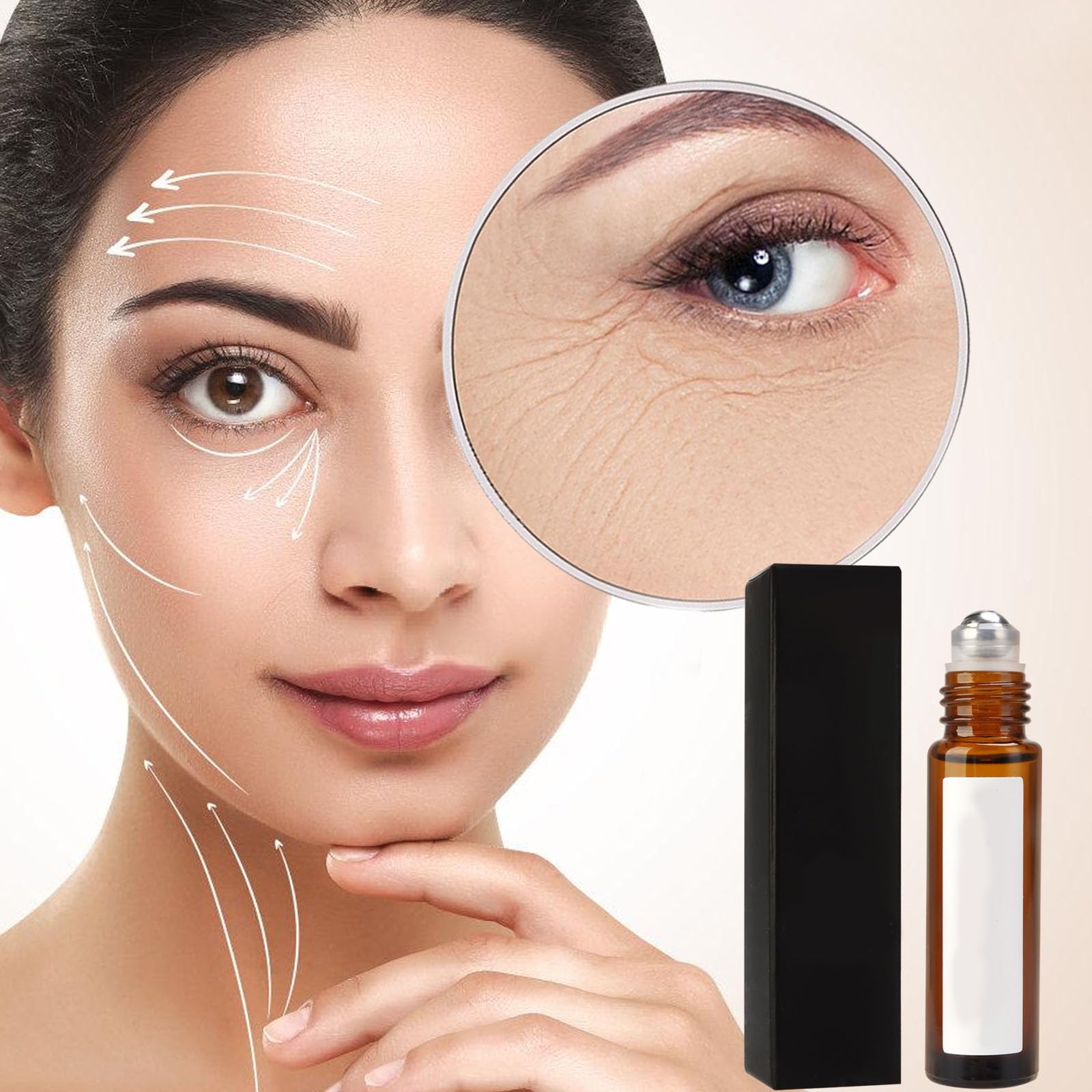 2PCS Time Eraser Rollerball - Castor Oil & Frankincense Eye Roller for Dark Circles, Puffiness & Wrinkles - Natural Under Eye Treatment for Brightening & Anti-Aging - Perfect for Morning Routine & Night Skincare