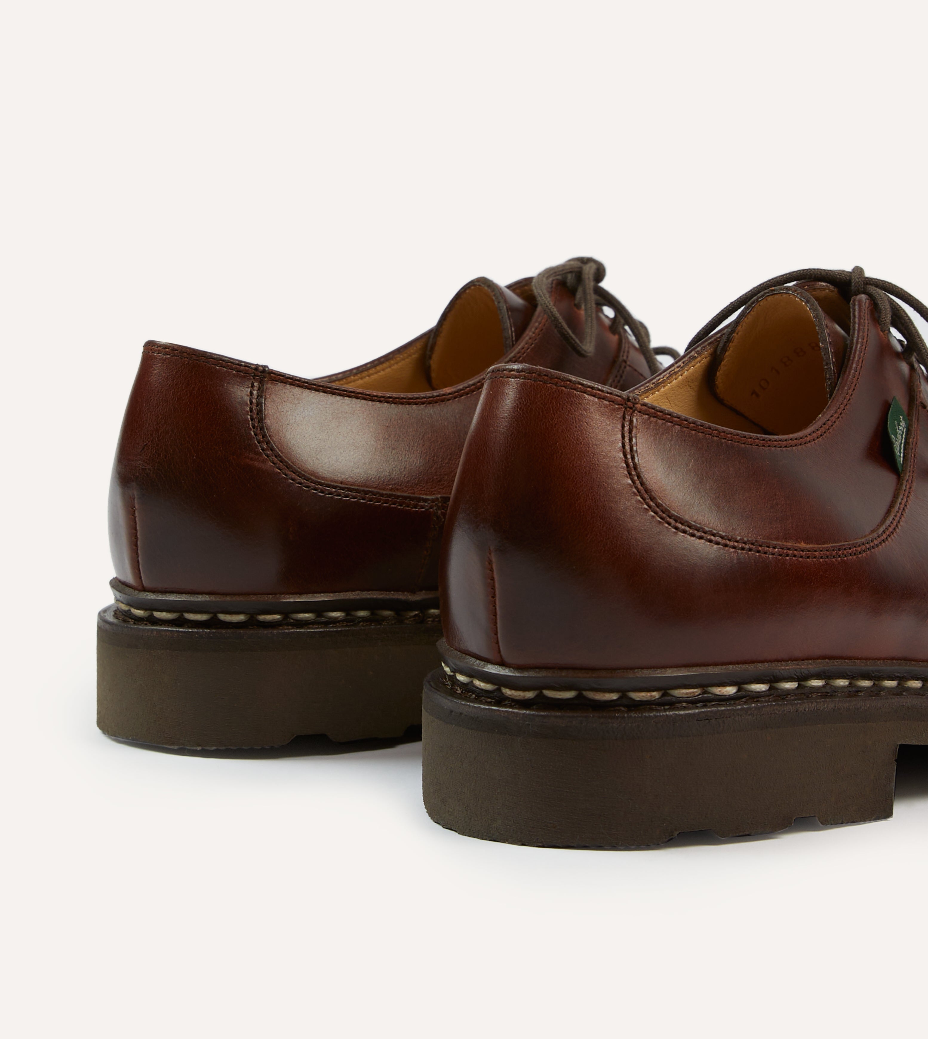 Paraboot Avignon Brown Leather Derby Shoes for Men | Classic Handcrafted Dress Shoes | Perfect for Business, Office & Formal Occasions