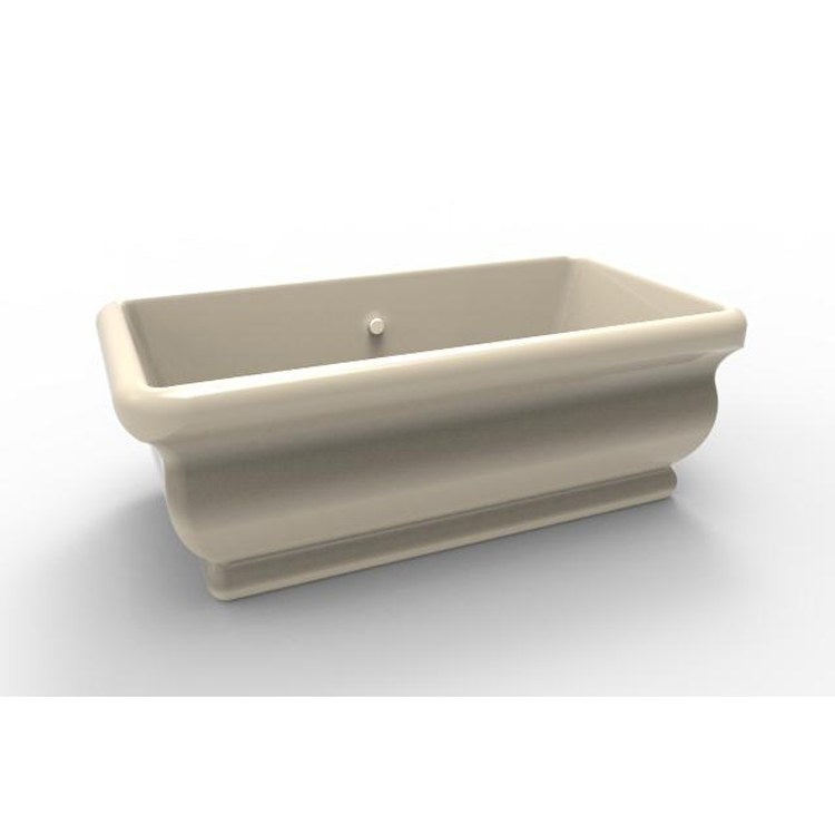 Michelangelo Freestanding Acrylic Air Tub - 66 x 36 x 23 Inch Rectangle Bathtub, Designer Collection, Biscuit Color - Perfect for Luxury Bathrooms, Spa Retreats & Modern Home Decor