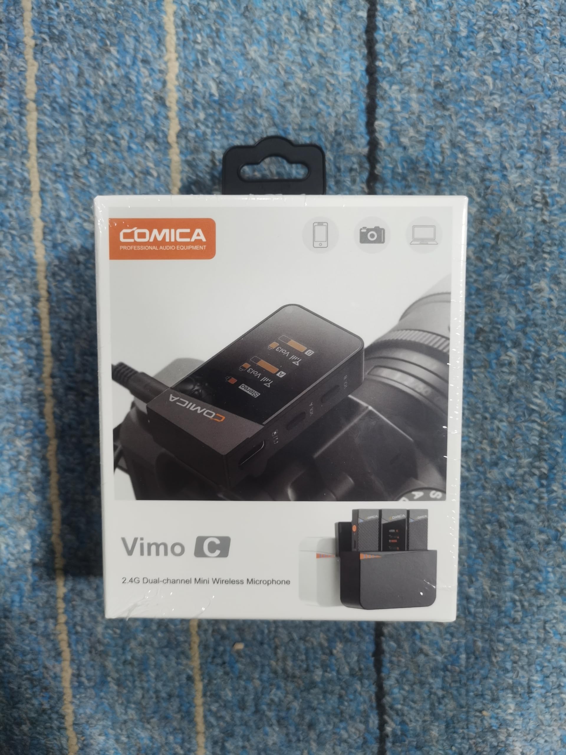 COMICA Vimo C3 Wireless Lavalier Microphone System - Dual Transmitter & Receiver Lapel Mic for iPhone, Android, DSLR - Perfect for Interviews, Live Streaming, YouTube Vlogging - Includes Charging Case for Smartphone & Camera - Ideal for Podcasting, TikTok Videos, and Professional Recording