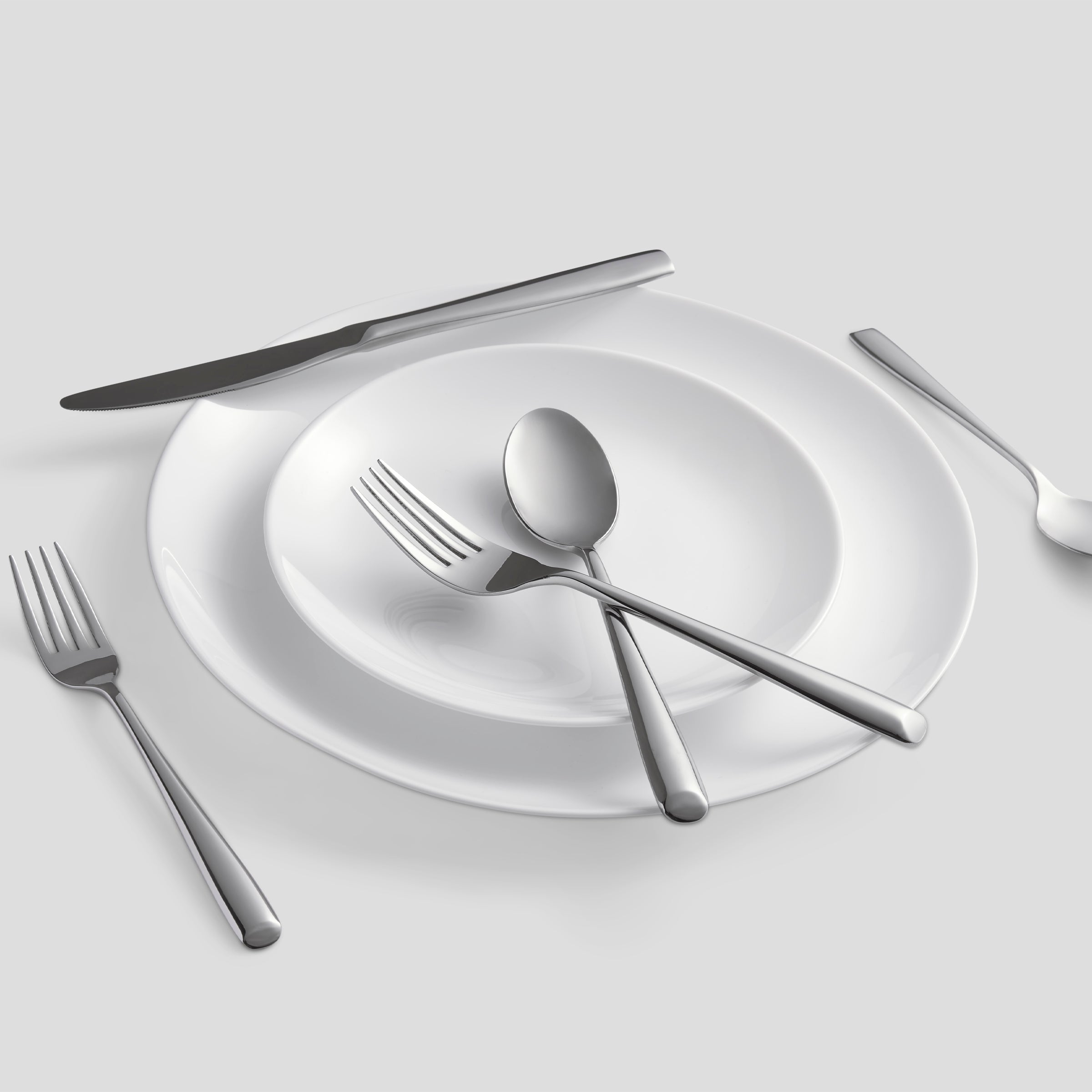 Rachel Mirror 20-Piece Stainless Steel Flatware Set - Elegant Silverware for Dining, Kitchen & Entertaining - Perfect for Dinner Parties, Weddings & Everyday Use