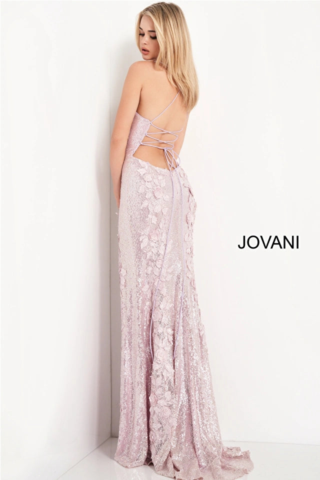 Jovani 06109 Sweetheart Neckline Floral Sequin Evening Gown - Elegant Prom, Wedding & Formal Party Dress for Women