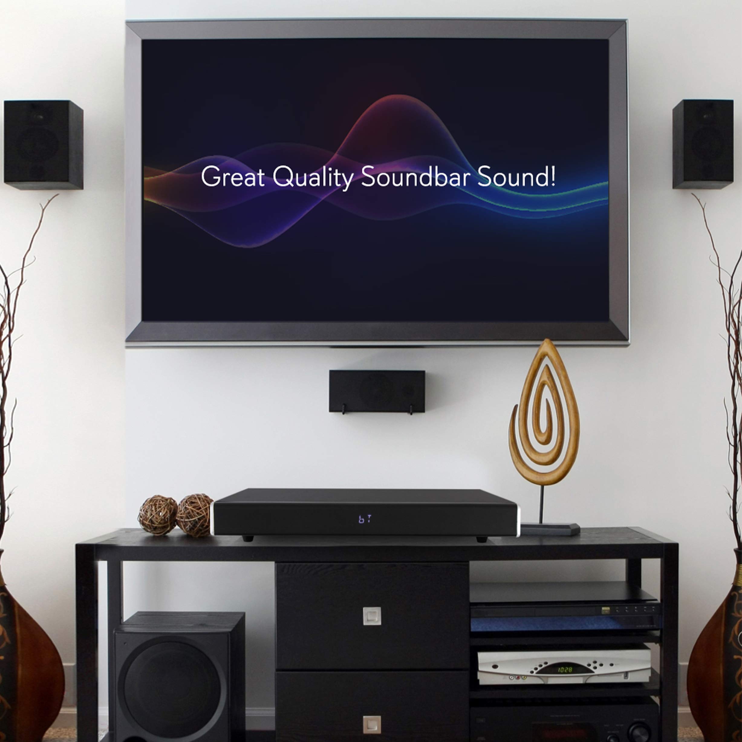 Pyle PSBV830HDBT Bluetooth Sound Bar - Wireless Home Theater Speaker System with Deep Bass for TV, Movies & Music | Perfect for Living Room & Home Entertainment Setup