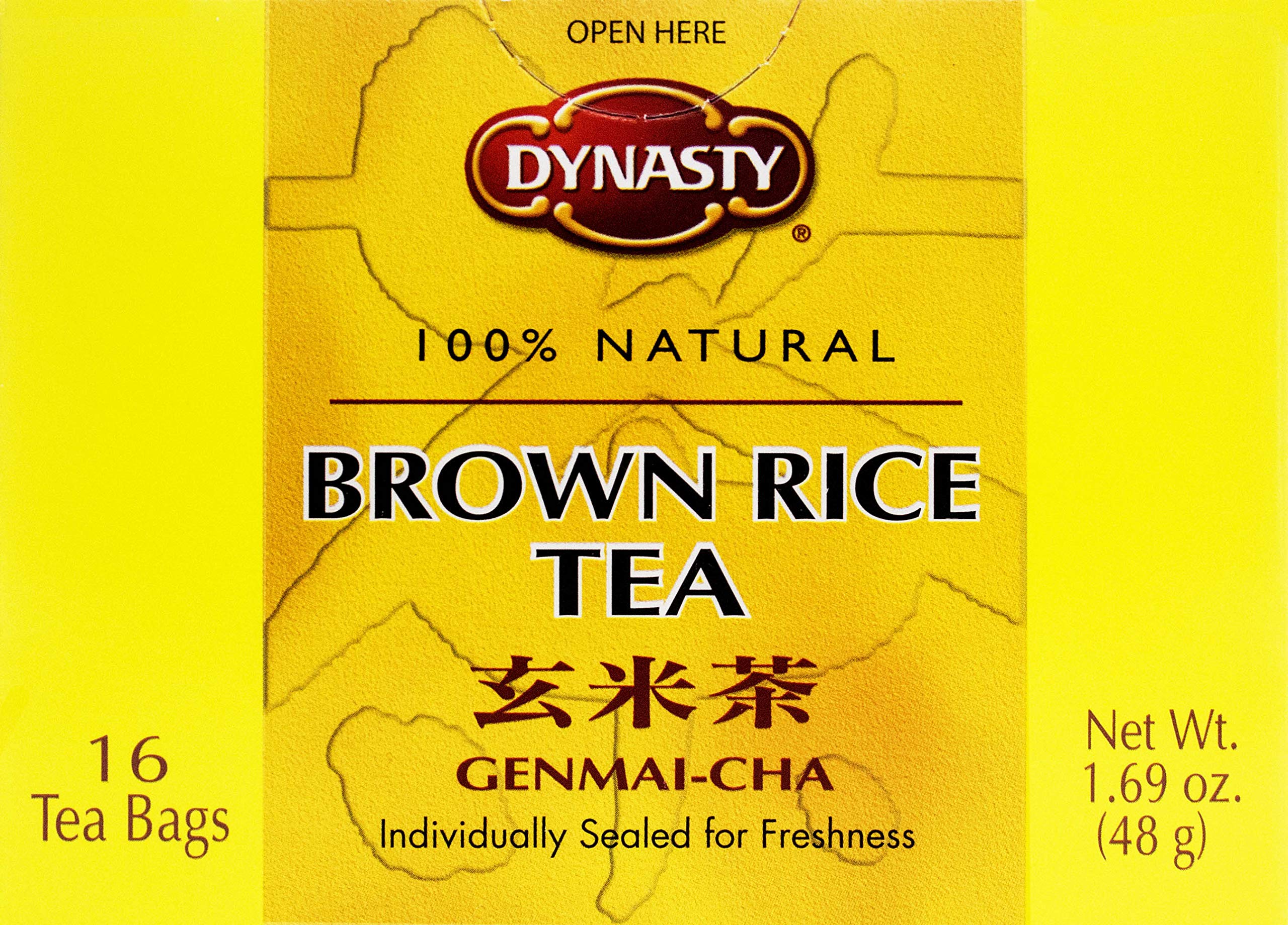 Premium Dynasty Roasted Rice Genmai-Cha Green Tea Bags - 96 Count (Pack of 6) | Authentic Japanese Blend for Daily Wellness, Office Refreshment & Relaxing Afternoon Tea Time