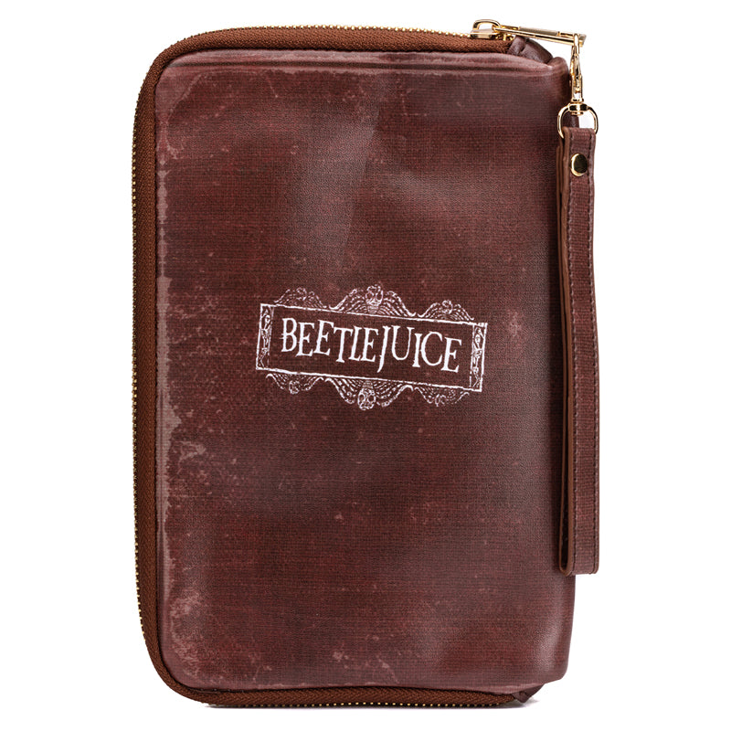 Beetlejuice Handbook for the Recently Deceased Accessory Pouch - Gothic Cosplay Bag for Halloween Costumes & Movie Collectibles