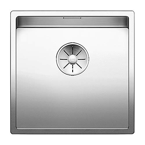Blanco Claron 400 Undermount Stainless Steel Kitchen Sink - 16 Gauge Satin Finish, Durable & Easy to Clean for Modern Kitchens - Perfect for Food Prep, Dishwashing & Entertaining