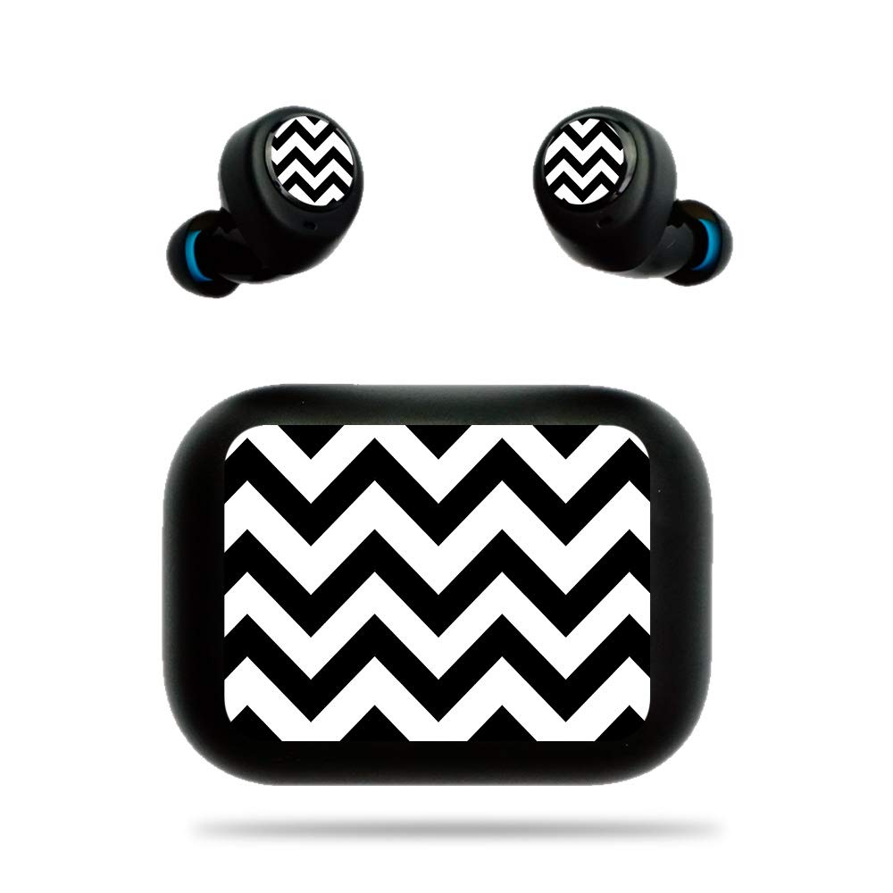 MightySkins Vinyl Decal Wrap Cover for Amazon Echo Buds - Black Chevron Design | Protective & Durable Skin | Easy to Apply & Remove | Made in USA | Perfect for Gym, Travel & Daily Use
