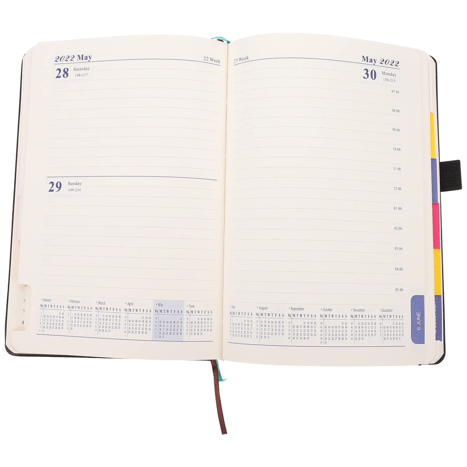 Cabilock 2022 Weekly Planner - Leather Hard Cover Appointment Book & Daily Schedule Notebook for Business, School, and Personal Organization | Perfect for Office, College Students, and Home Use