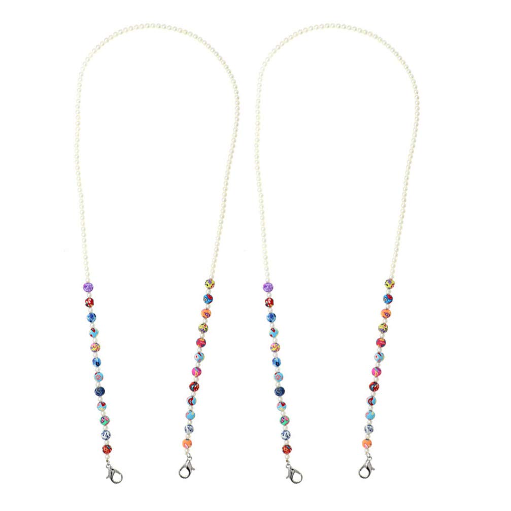 KESYOO 10-Pack Adjustable Beaded Eyeglass Chain Necklace for Men - Stylish Sunglass Holder Strap with Clips, Perfect for Reading Glasses & Sun Protection - Ideal for Outdoor Activities, Travel, and Daily Use