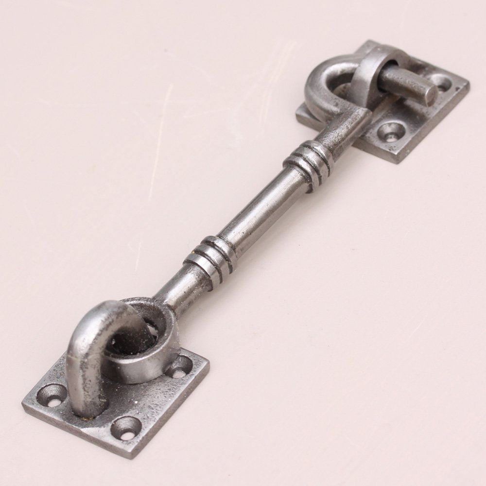 Natural Iron Cabin Hook - Rustic Door & Window Latch for Barn, Shed, and Cabin Decor - Heavy Duty Handmade Ironware for Home & Outdoor Use