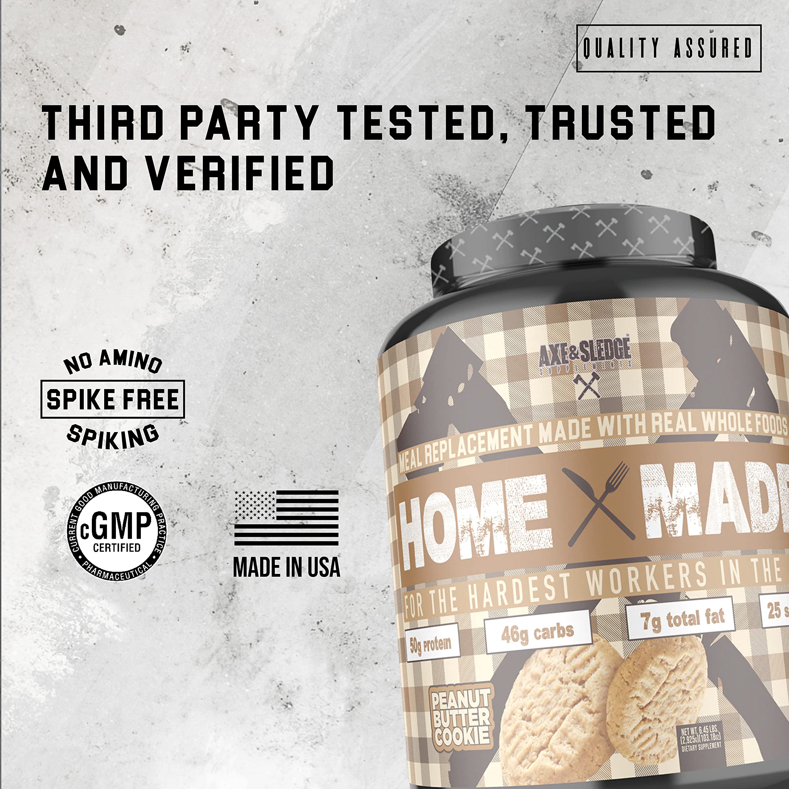 Axe & Sledge Home Made 2825g Premium Protein Powder - Muscle Building & Recovery Supplement for Athletes & Bodybuilders | Post-Workout & Fitness Nutrition