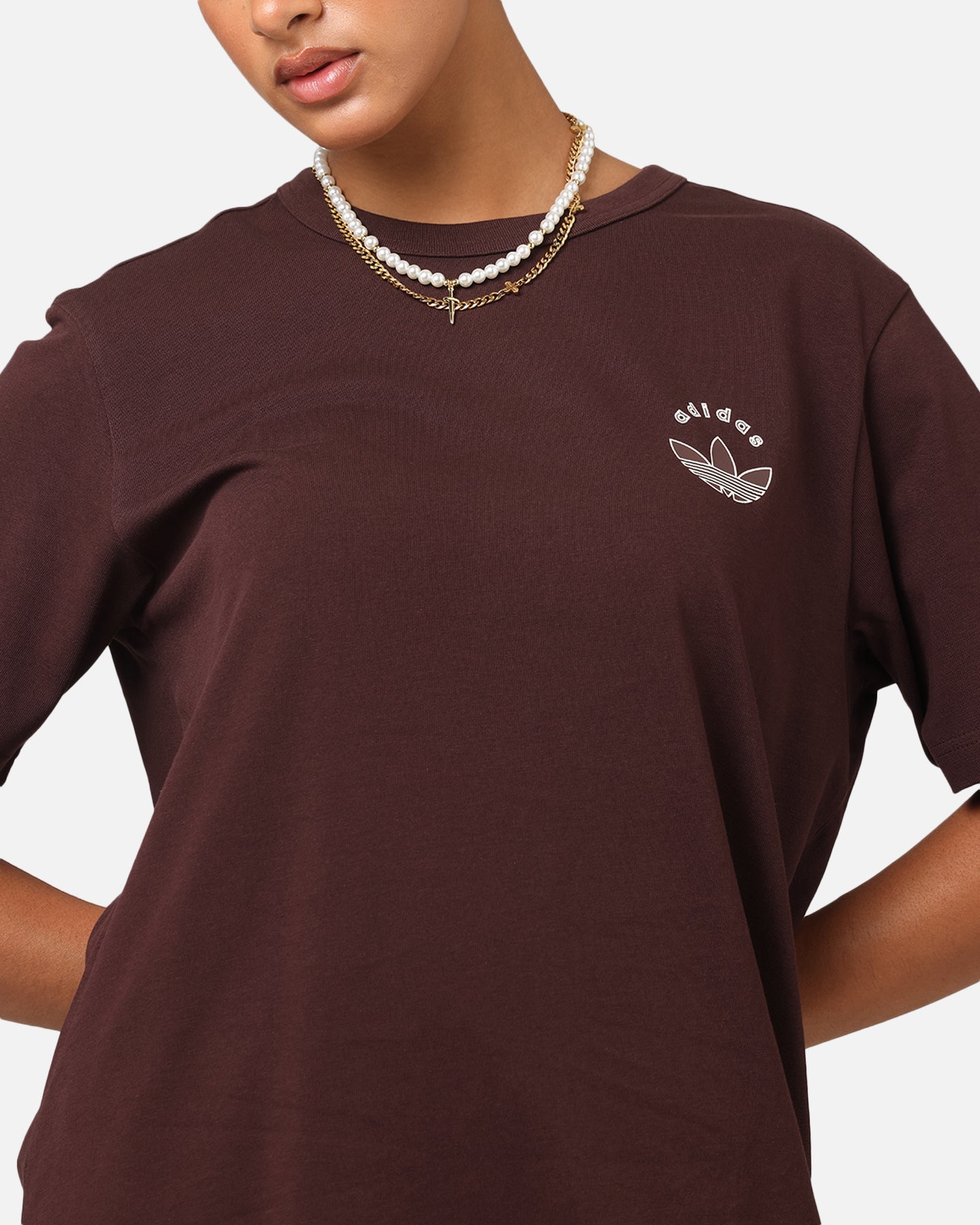 Adidas Graphic T-Shirt for Men - Brown Cotton Casual Tee - Perfect for Streetwear, Gym & Everyday Outfits