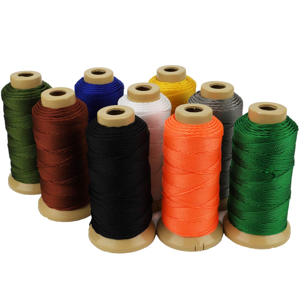 Army Green Twisted Nylon Cord 1.5mm x 328ft for Gardening, DIY & Crafts