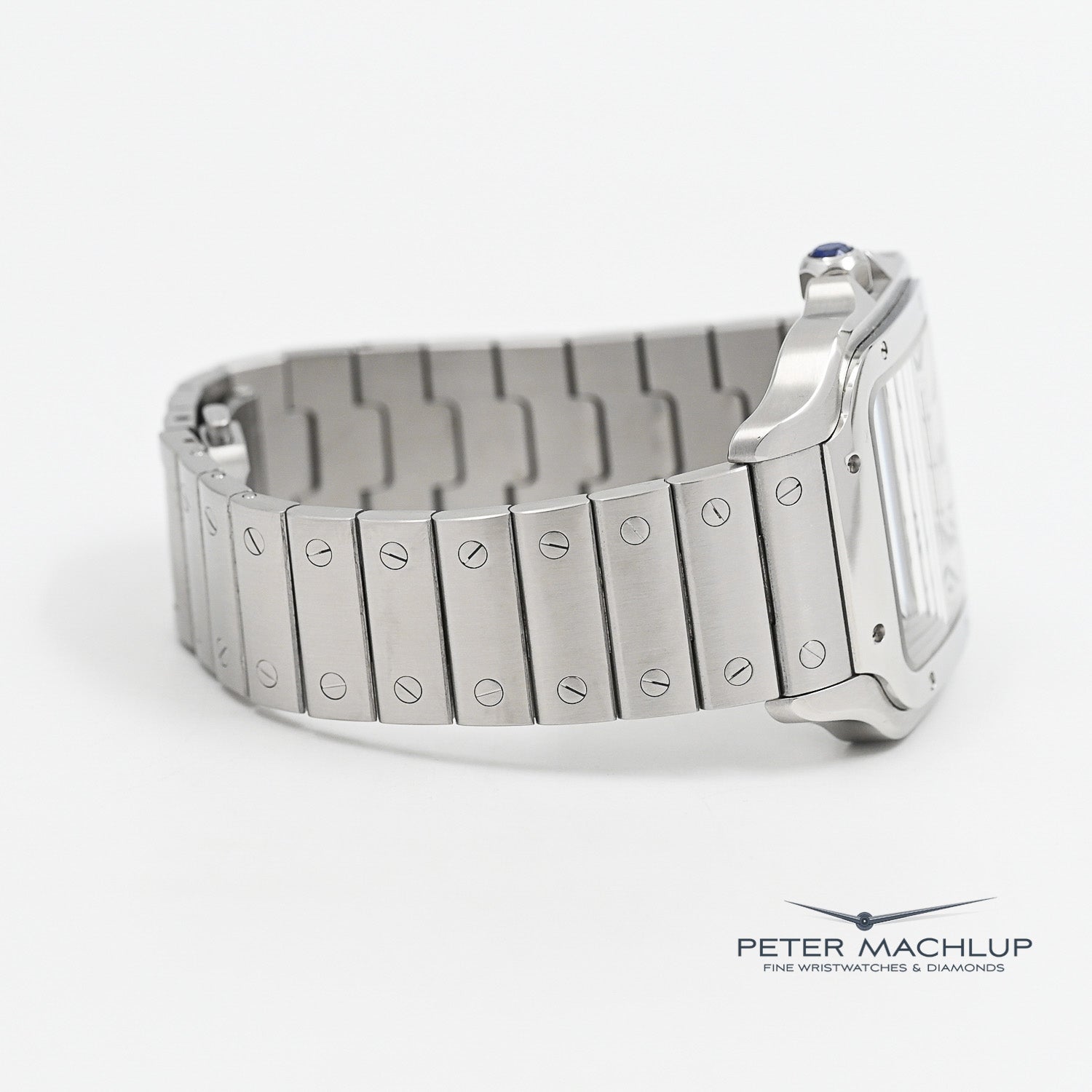 Cartier Santos LM Automatic Watch for Men - Luxury Stainless Steel Timepiece with Swiss Movement | Perfect for Business, Formal Events & Everyday Wear
