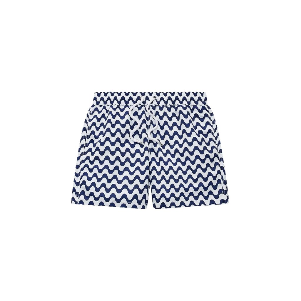 FRESCOBAL CARIOCA Copacabana Sport Swim Shorts for Men - Navy/White - Quick Dry, Comfortable Beach & Pool Swimwear for Swimming, Surfing, and Summer Vacations