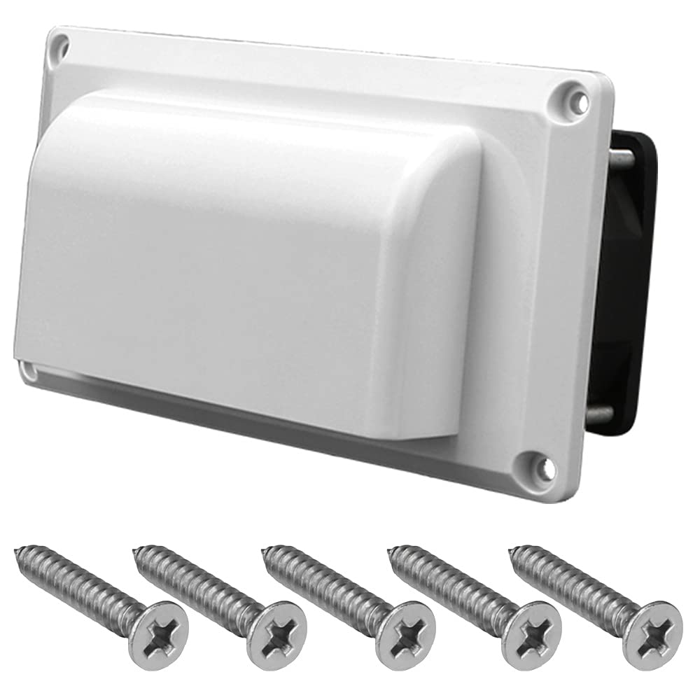 Encell RV Interior Side Air Vent Ventilation Fan - White Grille for RV, Motorhome, Camper, Trailer, Boat & Yacht | Improve Airflow & Comfort in Small Spaces