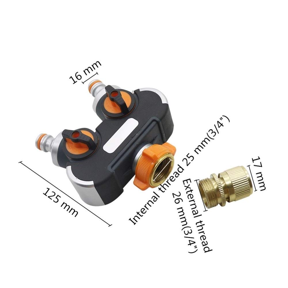 Premium PVC Pipe Fitting - Furniture Grade Water Valve Splitter for Garden Irrigation & Agriculture Tools - Quick Connect Hose Adapter with Switch (Orange) - Perfect for DIY Plumbing, Lawn Watering & Farm Irrigation Systems