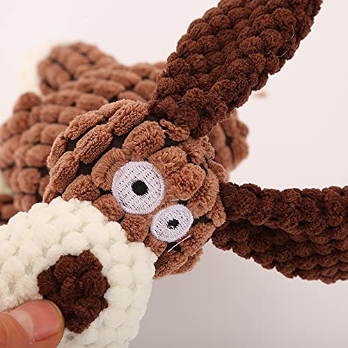Durable Farm Animal Dog Chew Toy with Squeaker & Rope - Perfect Interactive Play Toy for Small Dogs - Great for Indoor & Outdoor Fetch Games