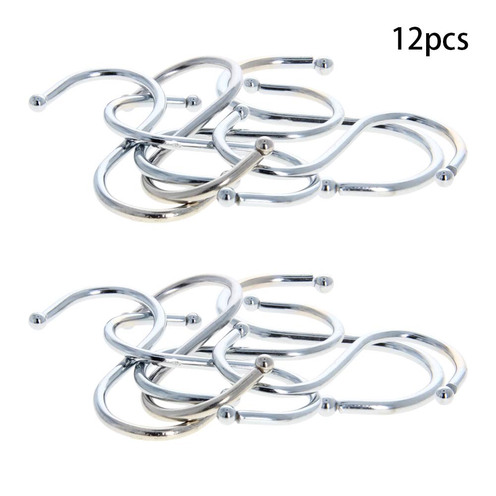 MroMax 12-Pack Silver S-Shaped Metal Hooks 3.15