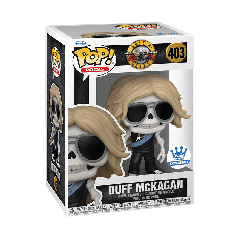 Guns N Roses Pop! Vinyl Figure - Duff McKagan (Skeleton) #403 - Funko Collectible for Music Fans & Rock Band Merch Display