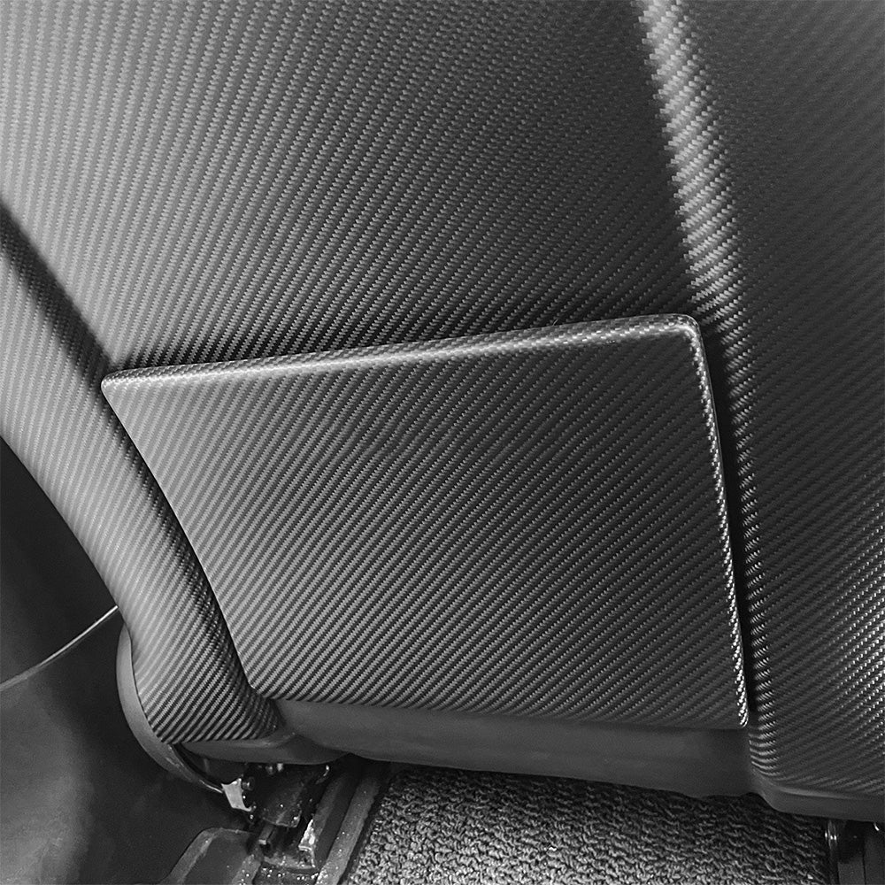 Premium Real Carbon Fiber Seat Back Covers for 2024+ Tesla Model 3 Highland - Lightweight & Durable Interior Upgrade for Enhanced Luxury & Sporty Look | Perfect for Daily Commute, Road Trips & Show Car Display