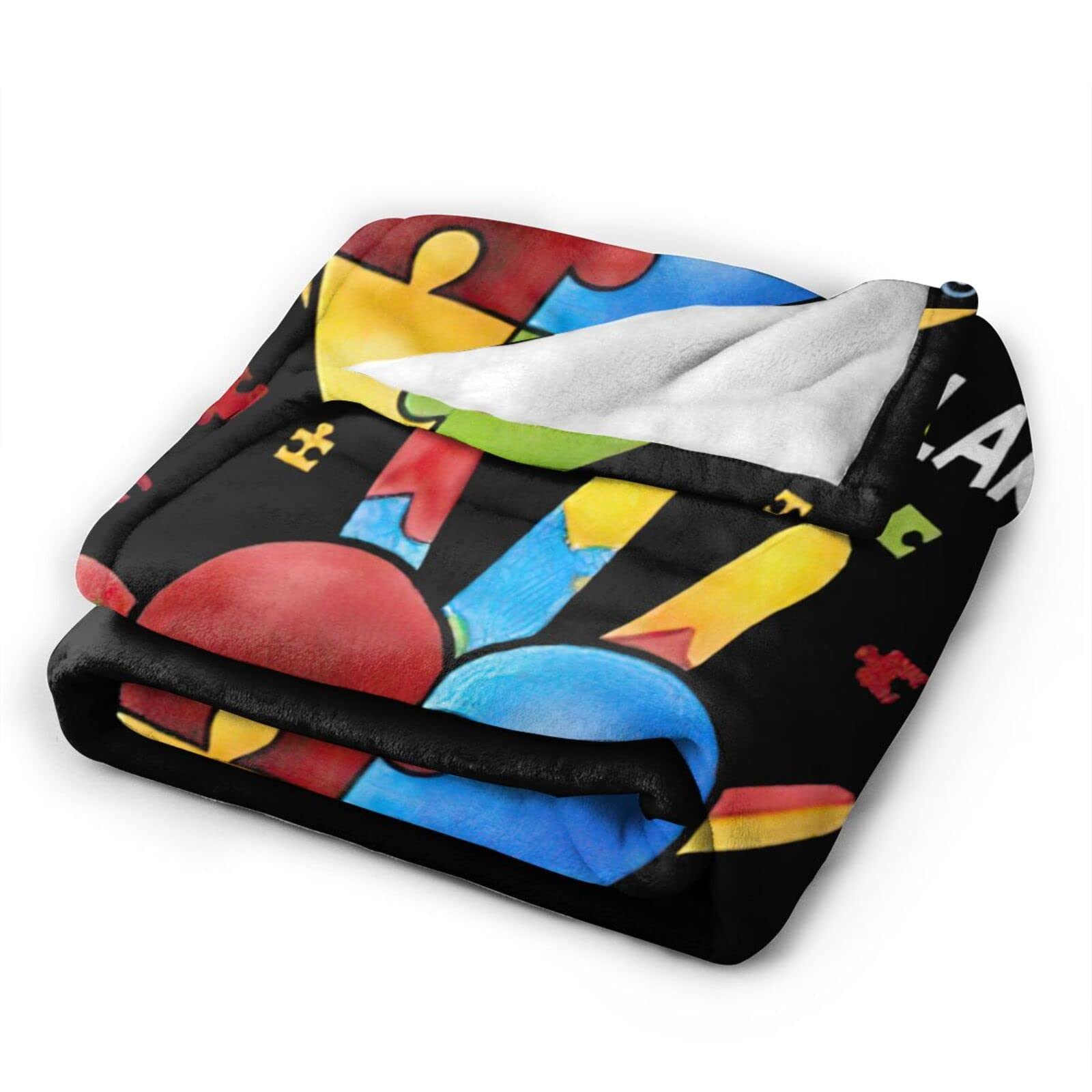 Special Education & Autism Awareness Teacher Blanket - Soft Flannel Fleece Throw for Women, Men & Kids - All-Season Cozy Gift for Classrooms, Therapy & Home Comfort