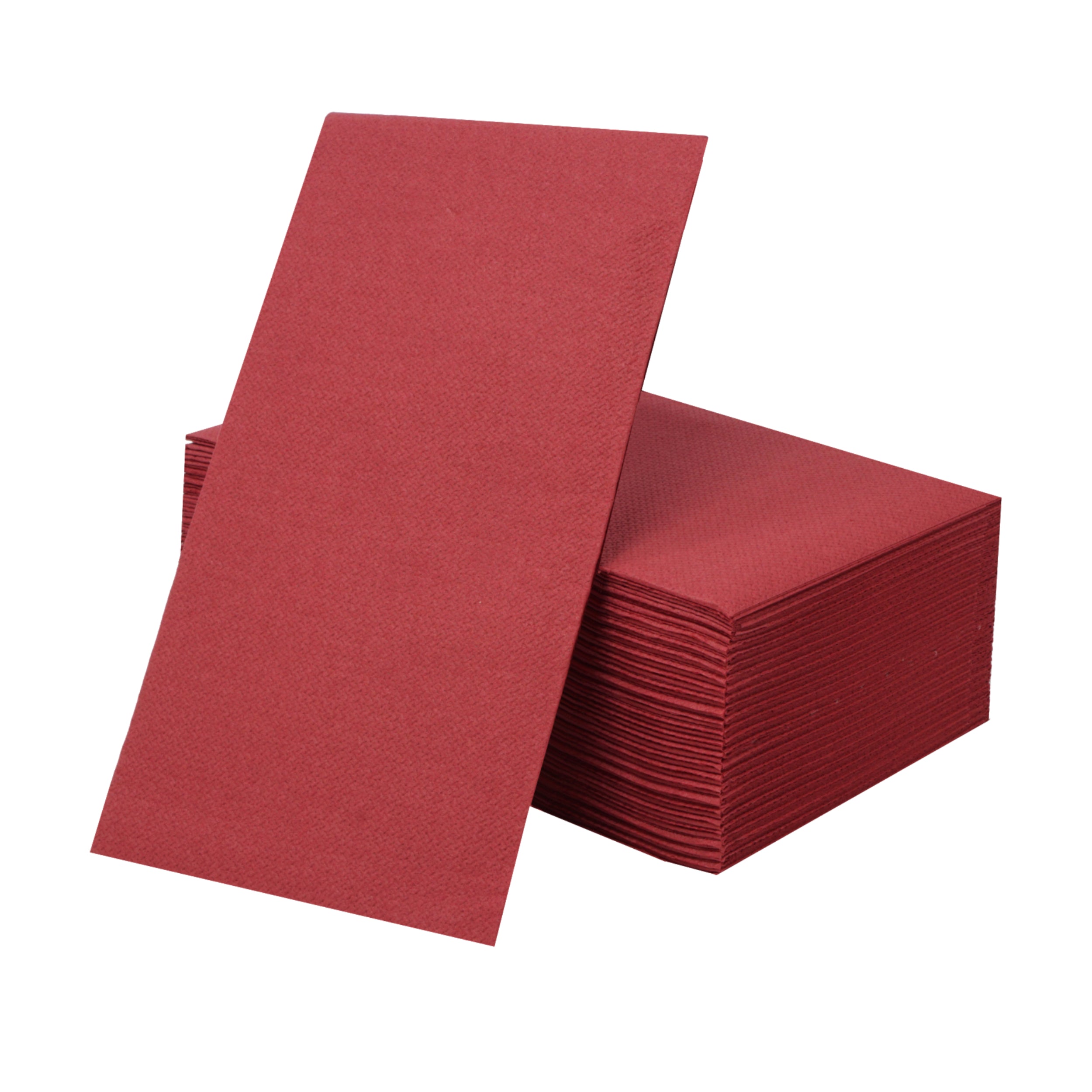 Premium Disposable Paper Napkins - Linen-Like Texture, 50-Pack Bordeaux - Perfect for Buffets, Parties, and Elegant Dining Events