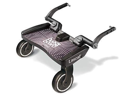 Lascal BuggyBoard Universal Stroller Board - Fits UPPAbaby, Baby Jogger & Bugaboo Strollers - No Double Stroller Needed for Infant & Toddler - 66 lbs Weight Limit (Maxi, Black) - Perfect for Siblings, Shopping Trips & City Walks