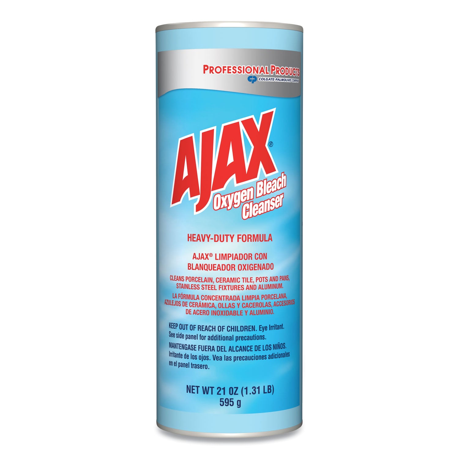 Ajax® Oxygen Bleach Powder Cleanser - 21oz Can (Pack of 24) | Multi-Surface Stain Remover for Laundry, Tile, Grout & Household Cleaning