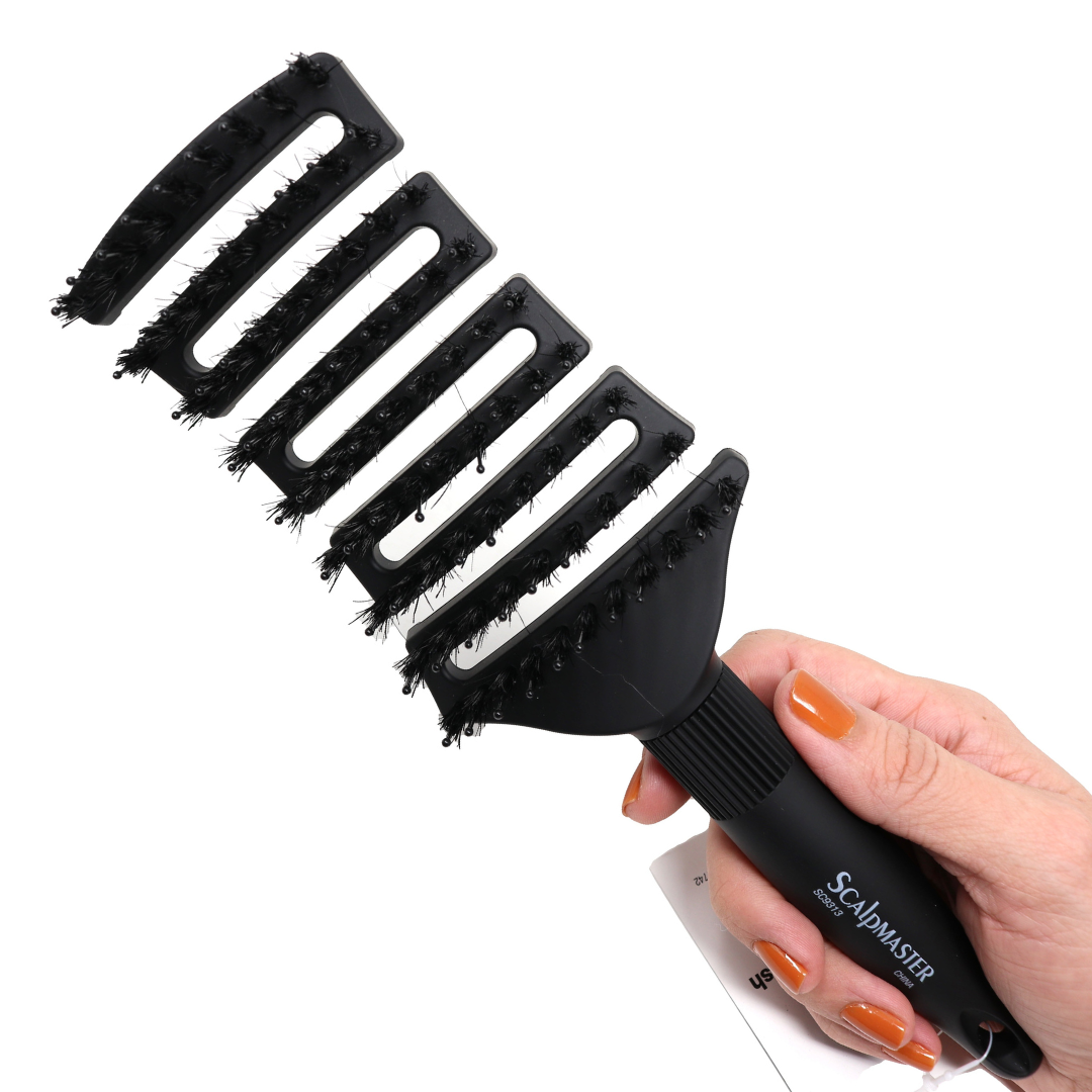 Scalpmaster Boar & Nylon Bristle Detangling Hair Brush for Smooth, Tangle-Free Hair - Perfect for Daily Styling, Salon Use & Travel