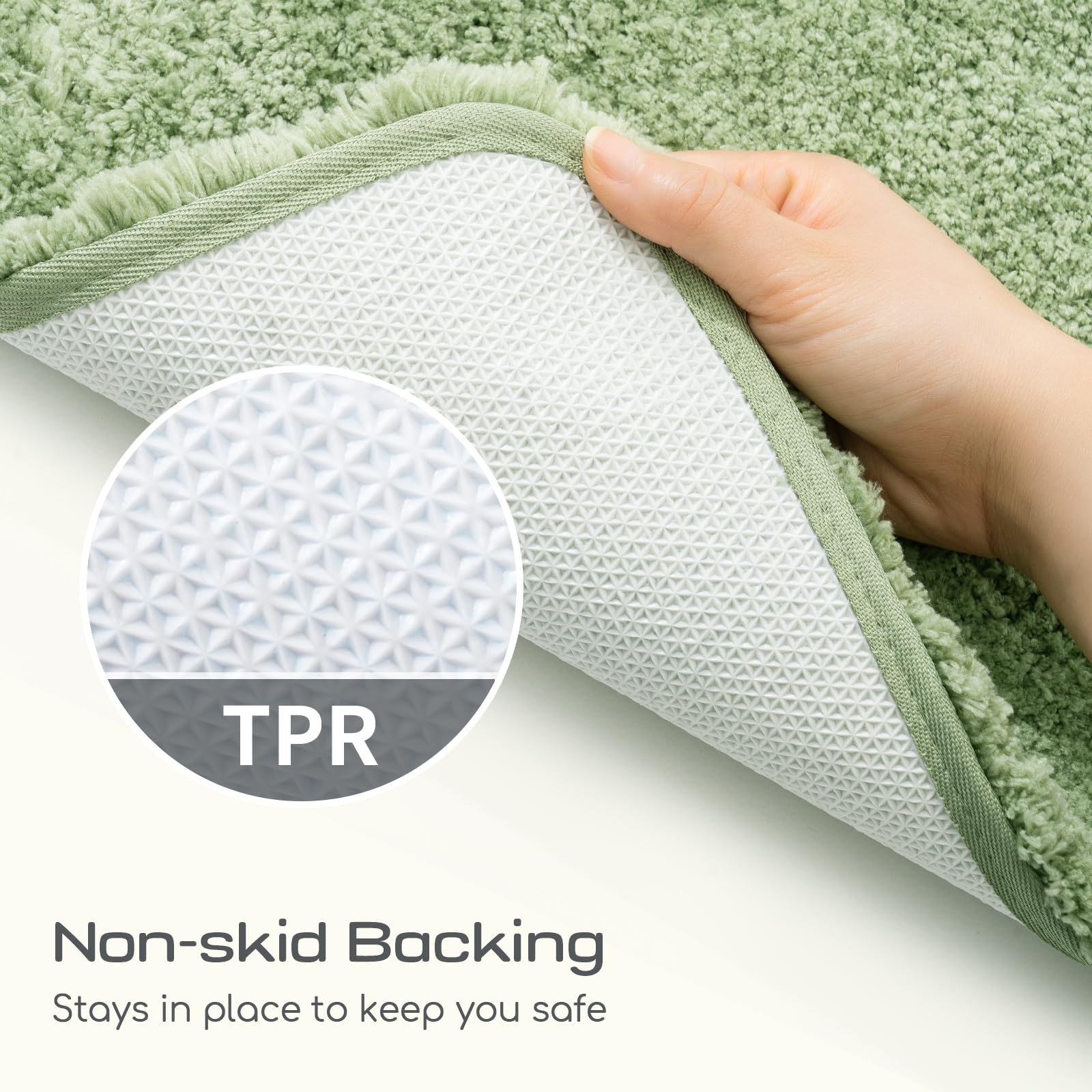 ROSMARUS Non-Slip Shaggy Bath Rugs - 20