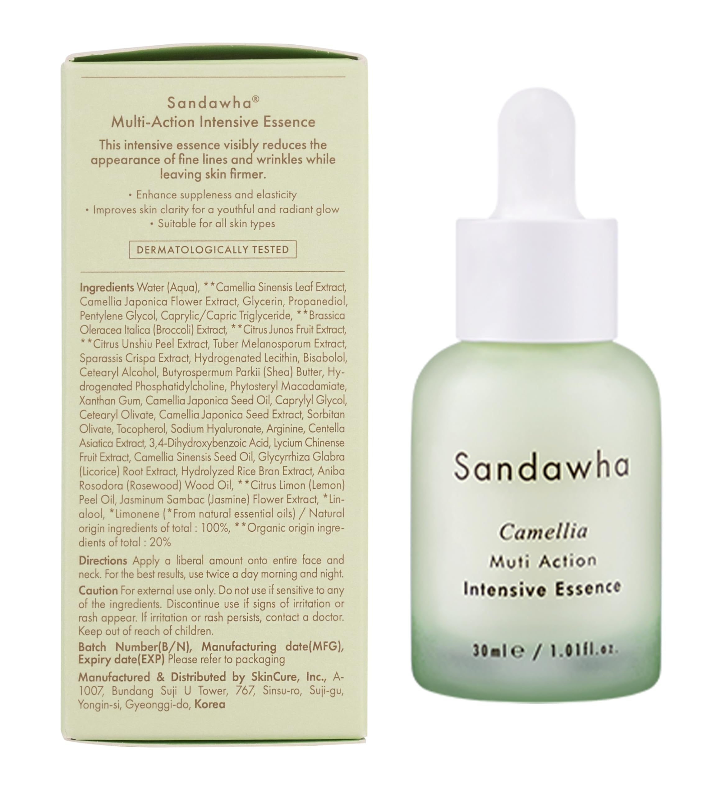 SKINCURE Vegan Korean Serum - Wrinkle & Texture Improvement for Hydrated Skin - 1.01 fl.oz