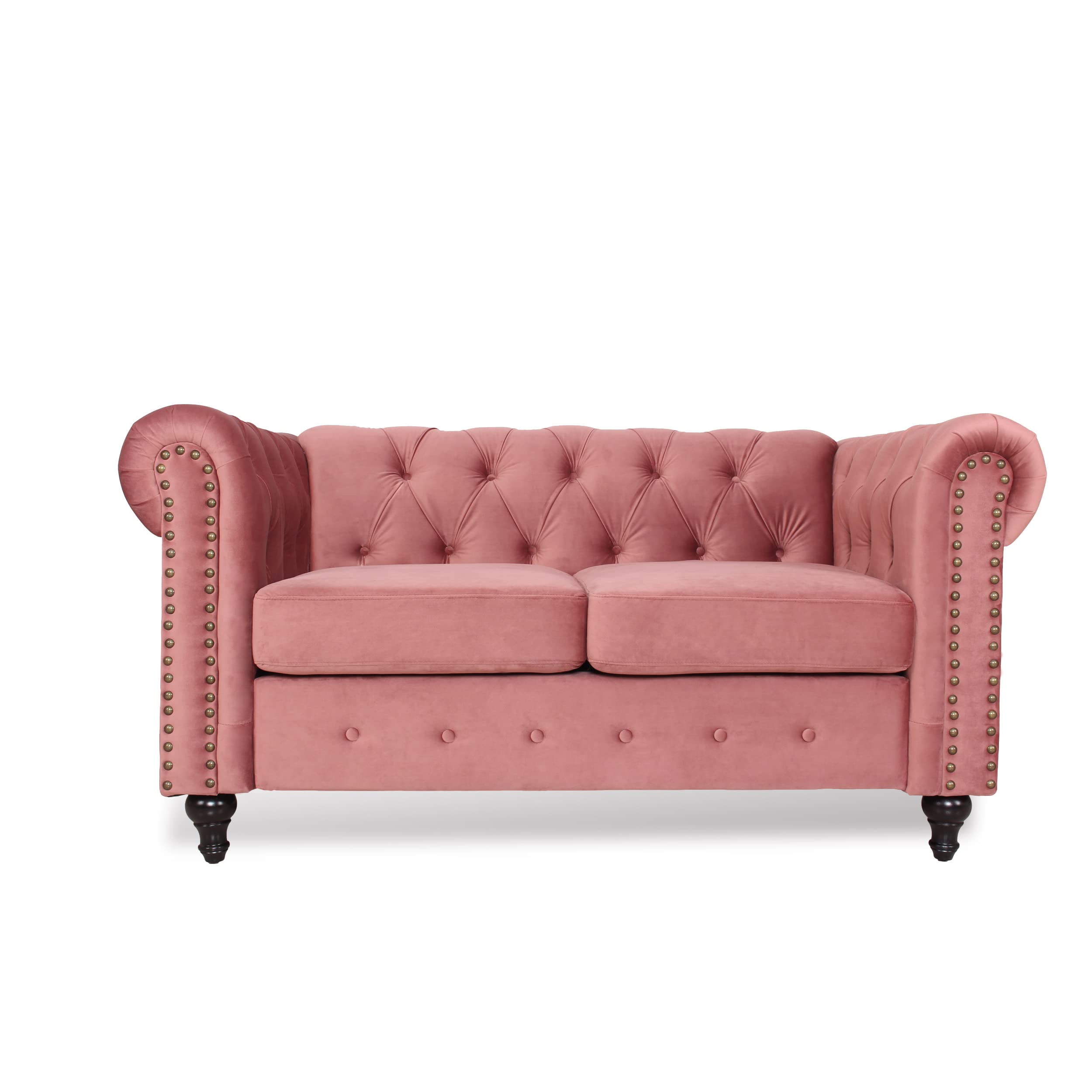 Modern Chesterfield Sofa Set with Nail-Head Trim - Tufted Fabric Sofa & Accent Chairs for Living Room & Office - Perfect for Home Decor, Lounge & Entertainment Spaces