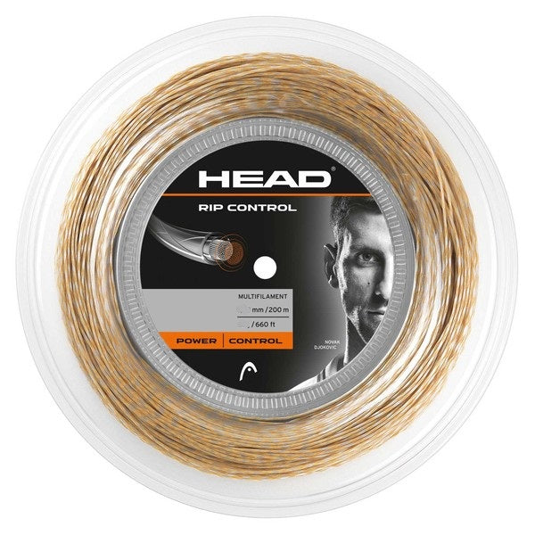 Head RIP Control 17/1.25 Natural Tennis String Reel - Premium Polyester Tennis String for Enhanced Spin & Control - Perfect for Competitive Play & Stringing Professionals