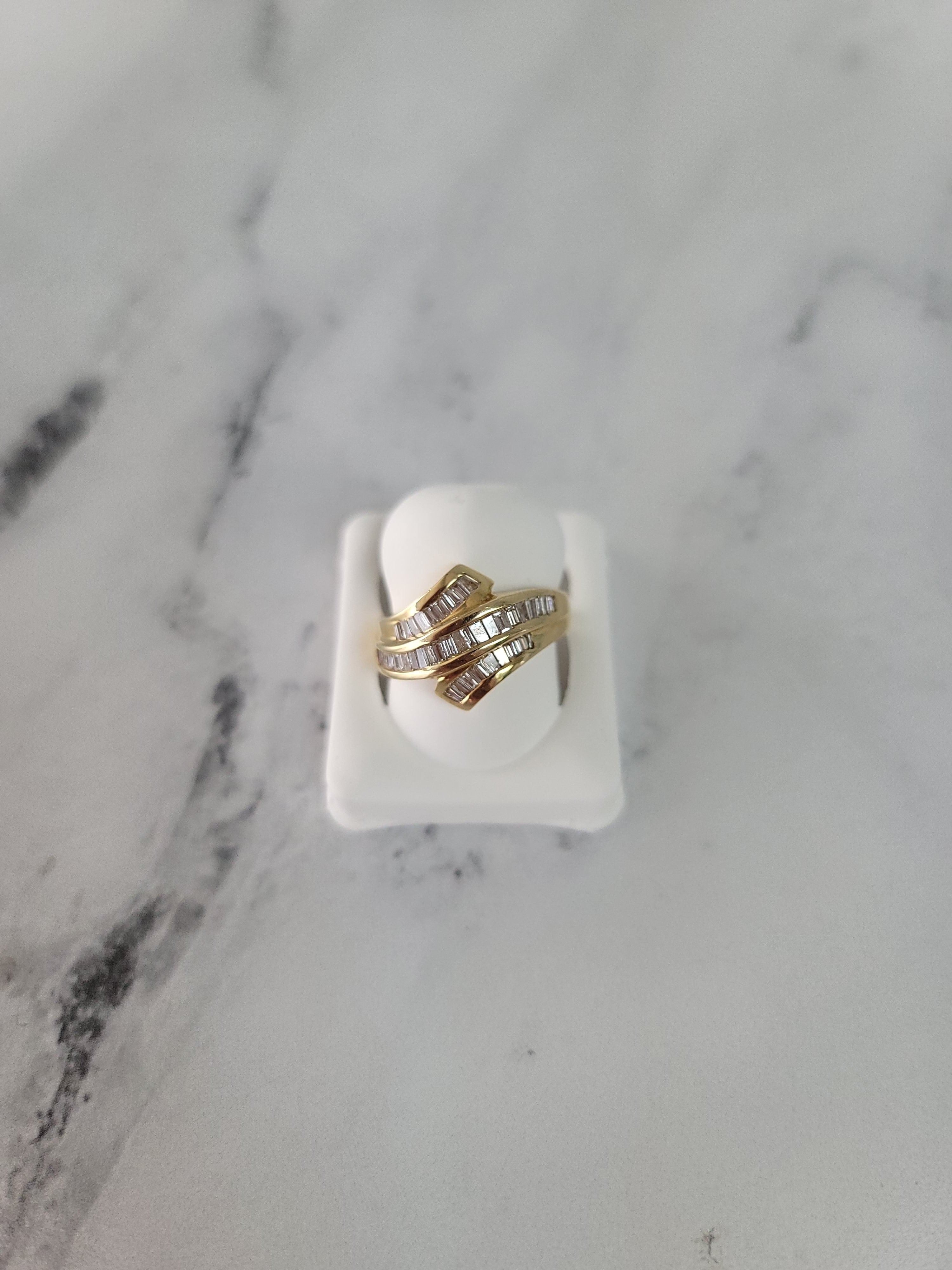 Elegant Baguette Ribbon Style Diamond Ring for Women – Perfect for Engagement, Wedding, Anniversary & Special Occasions