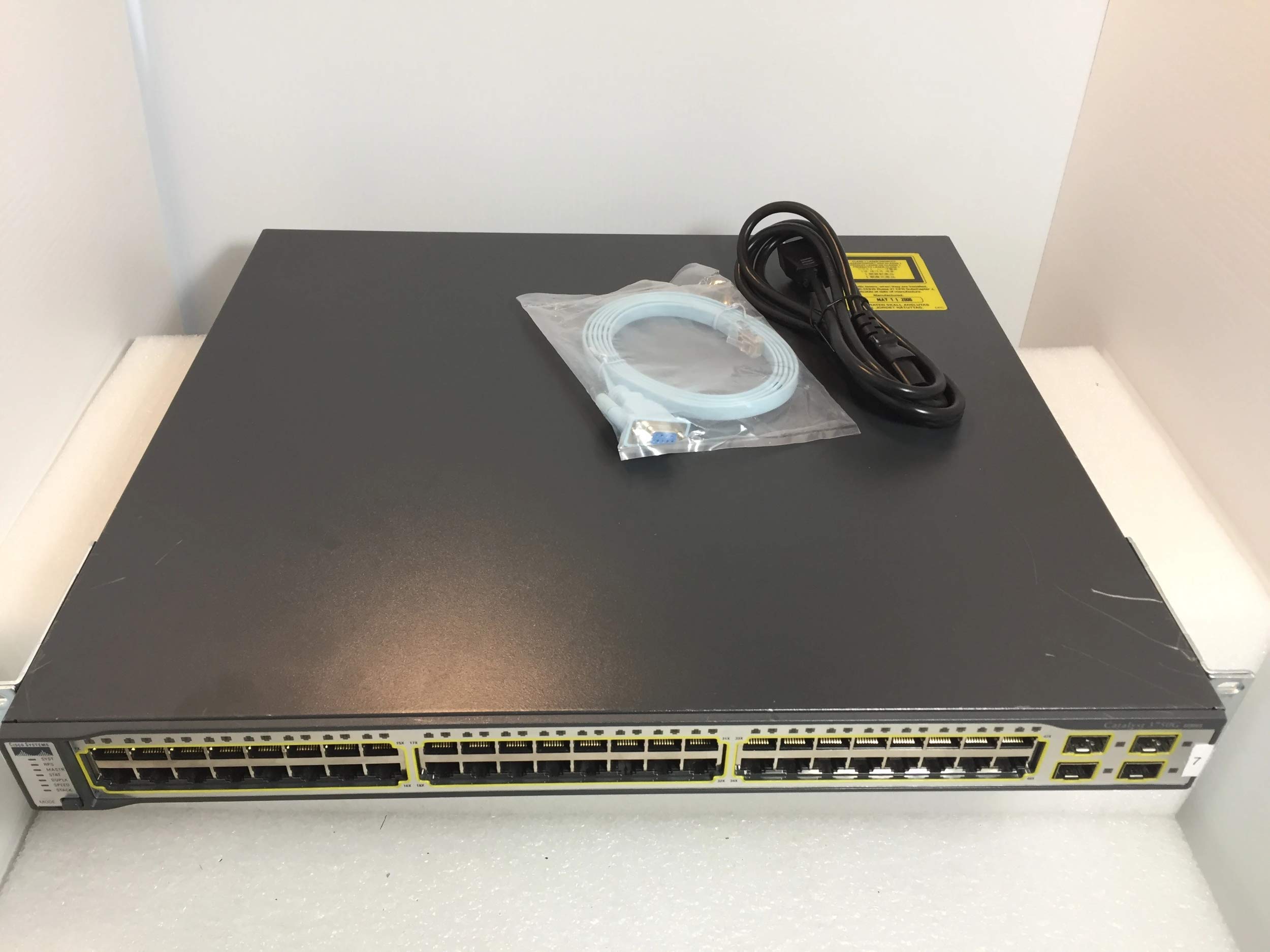 Cisco Catalyst WS-C3750G-48PS-S 48 Port Gigabit PoE Switch | 370W Power Over Ethernet | Layer 3 Managed | Refurbished | Ideal for Office Networks, Data Centers & VoIP Systems