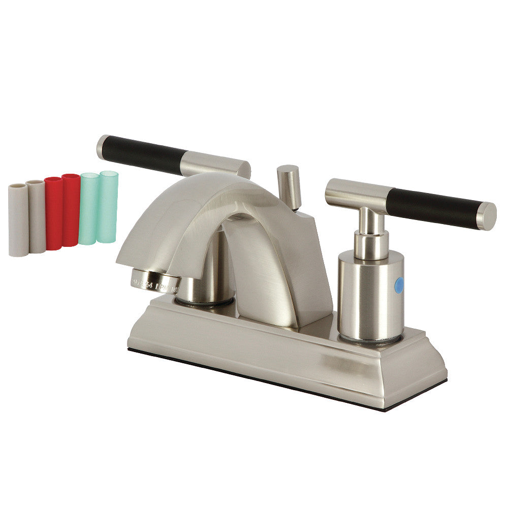 Kingston Brass FSC4648CKL Kaiser 4-Inch Centerset Bathroom Faucet with Pop-Up Drain - Perfect for Modern Bathroom Sink Installation & Home Renovation