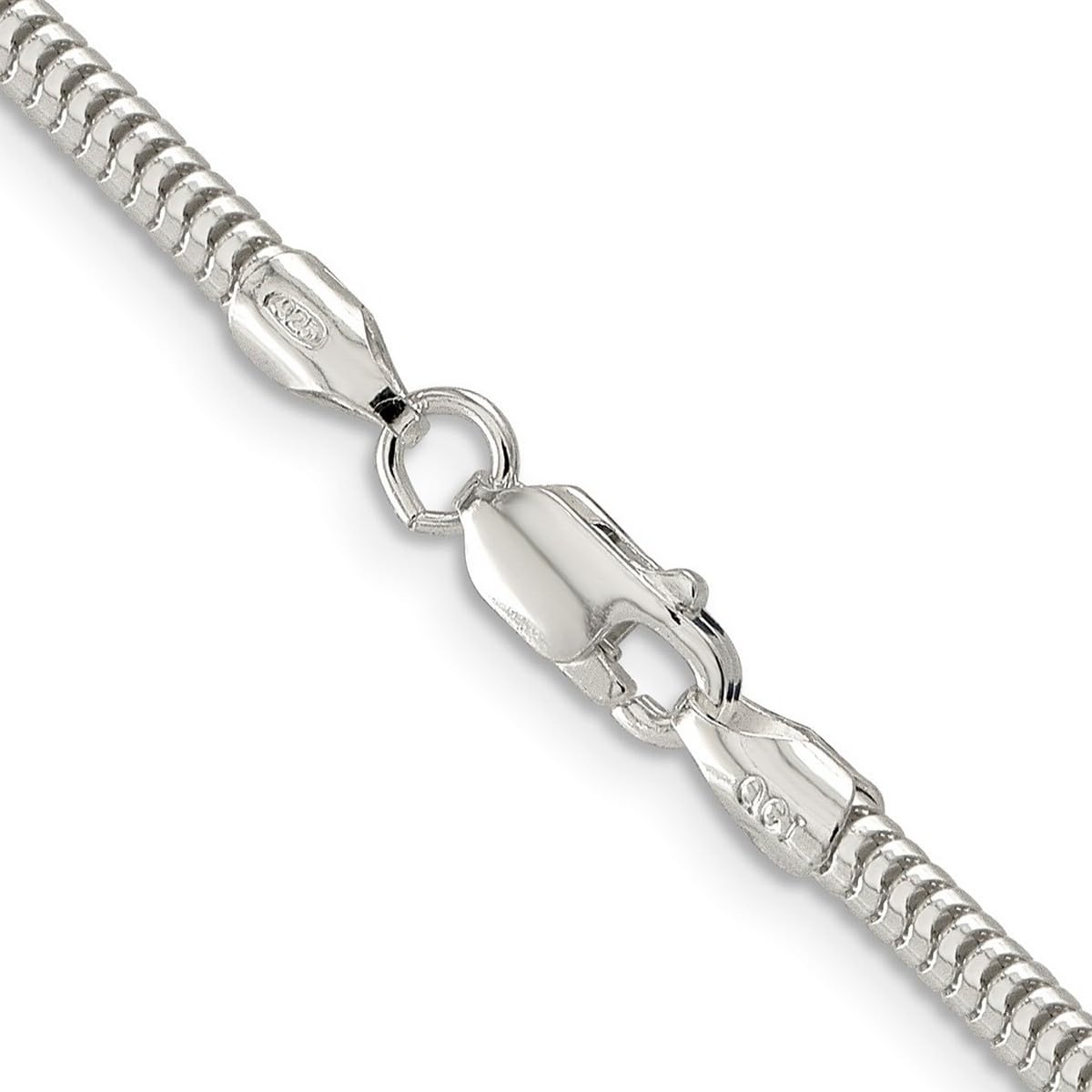 925 Sterling Silver Snake Chain Necklace for Women & Men - Adjustable Lengths (16