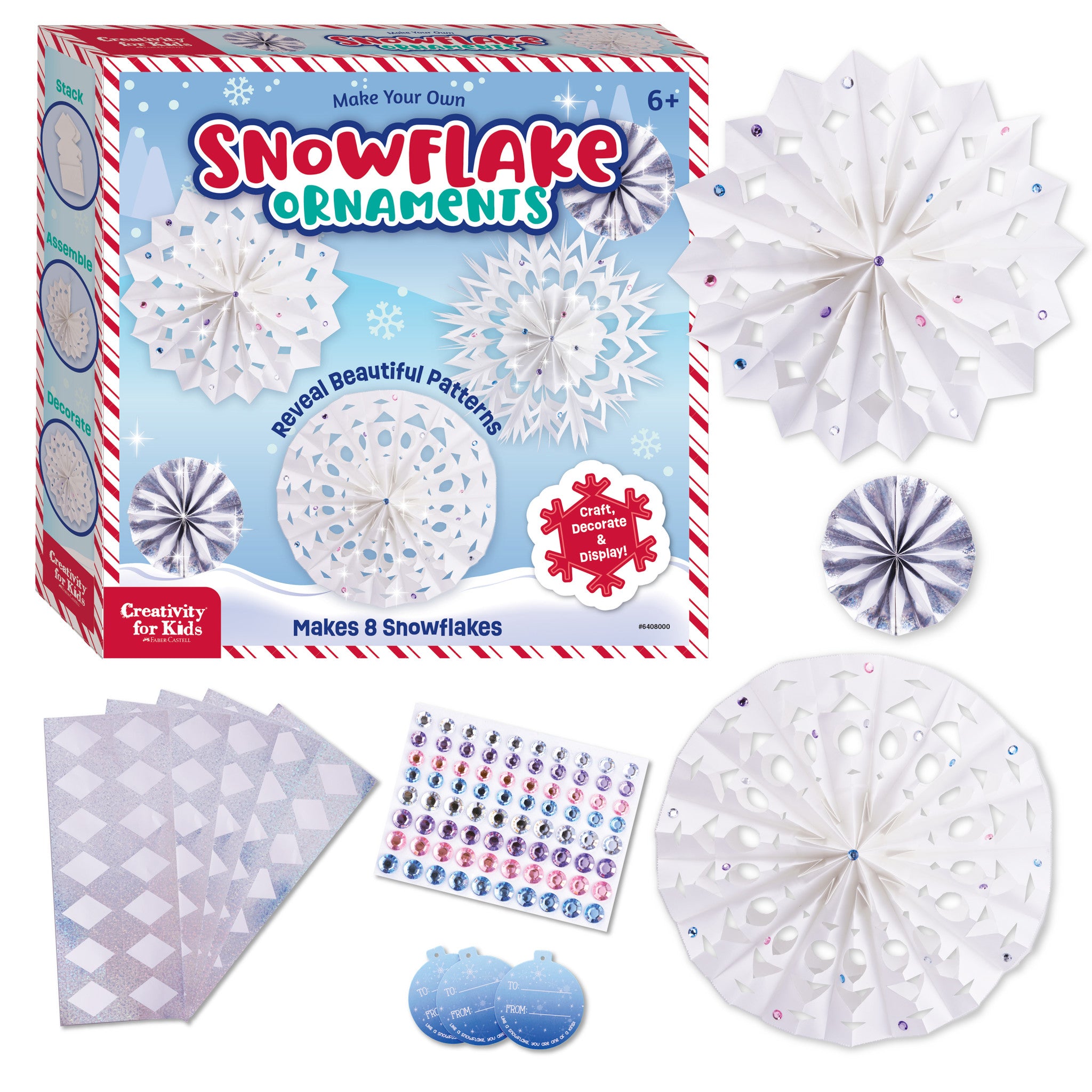DIY Snowflake Ornaments Kit - 6408000 - Christmas Tree Decorations for Holiday Crafting & Winter Home Decor