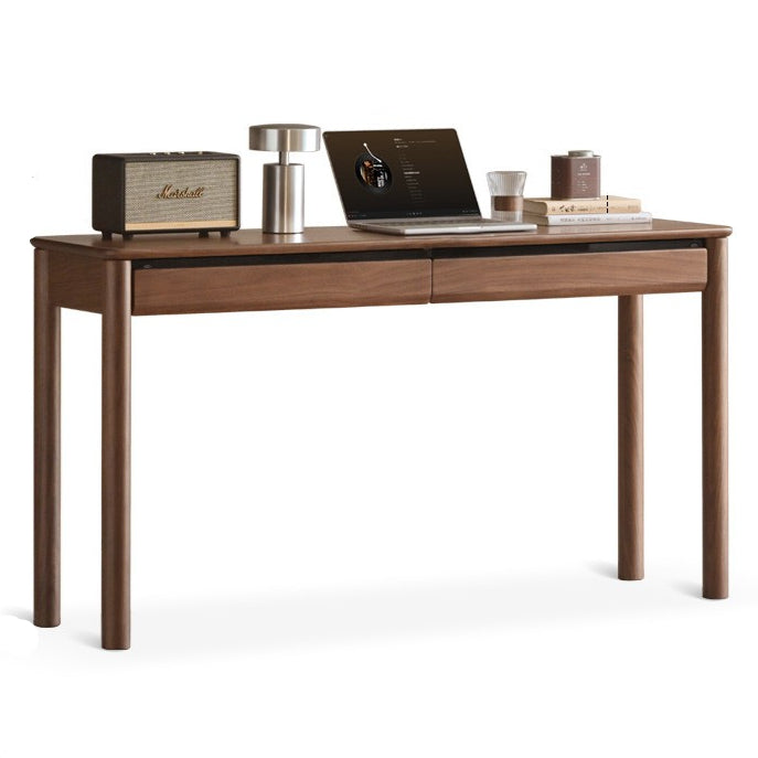 55.1x15.7x29.5 inch / 140x40x75 cm / Rich Dark Walnut Color / desk